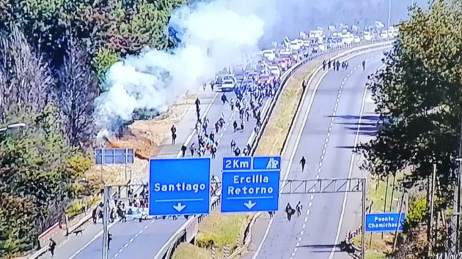 A dos años de la muerte de Camilo Catrillanca: Comuneros realizan marcha por la Ruta 5 Sur