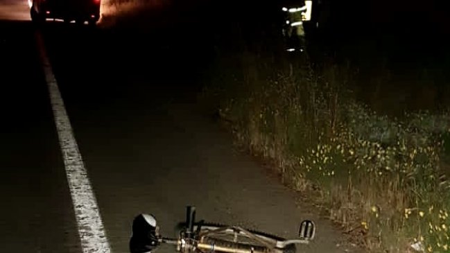 Ciclista murió tras ser colisionado por automóvil en la carretera en Peralillo