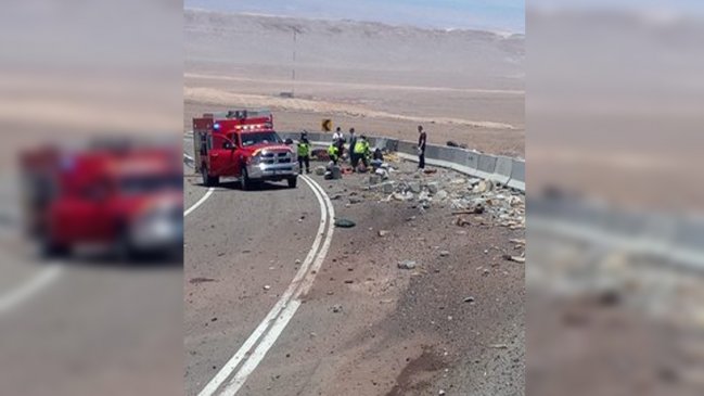Volcamiento de camión deja un herido grave en San Pedro de Atacama