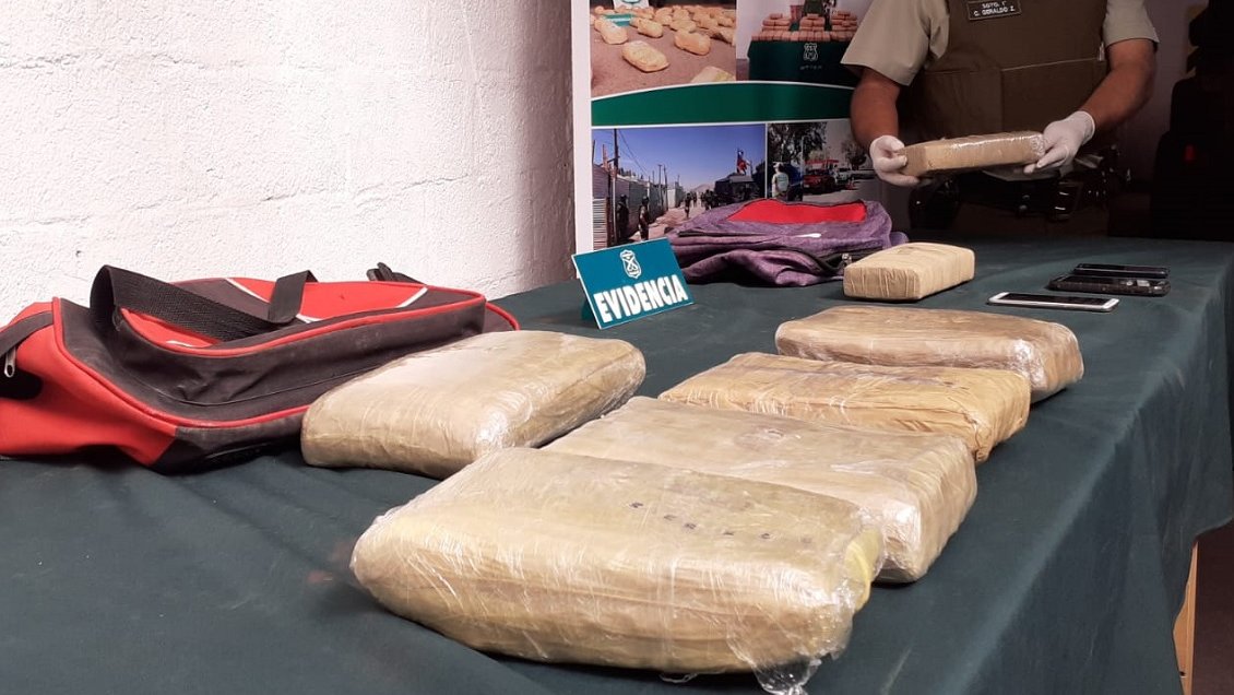 Cinco imputados en prisión preventiva por tráfico de 73 kilos de droga en María Elena