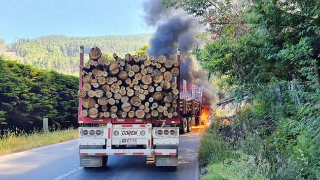 Emboscada en Contulmo: Un camión quemado y un conductor baleado