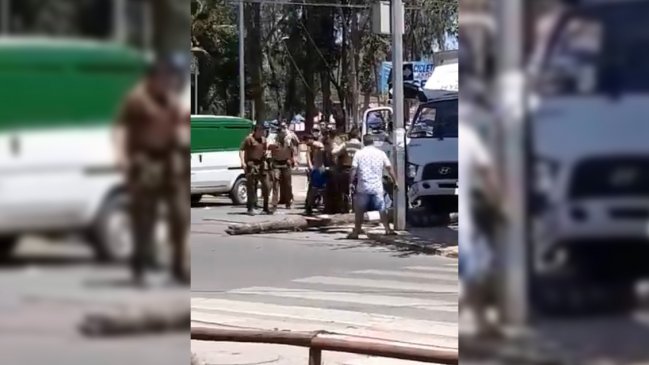 Carabineros frenaron a balazos a delincuentes que huían en camión robado en Lampa