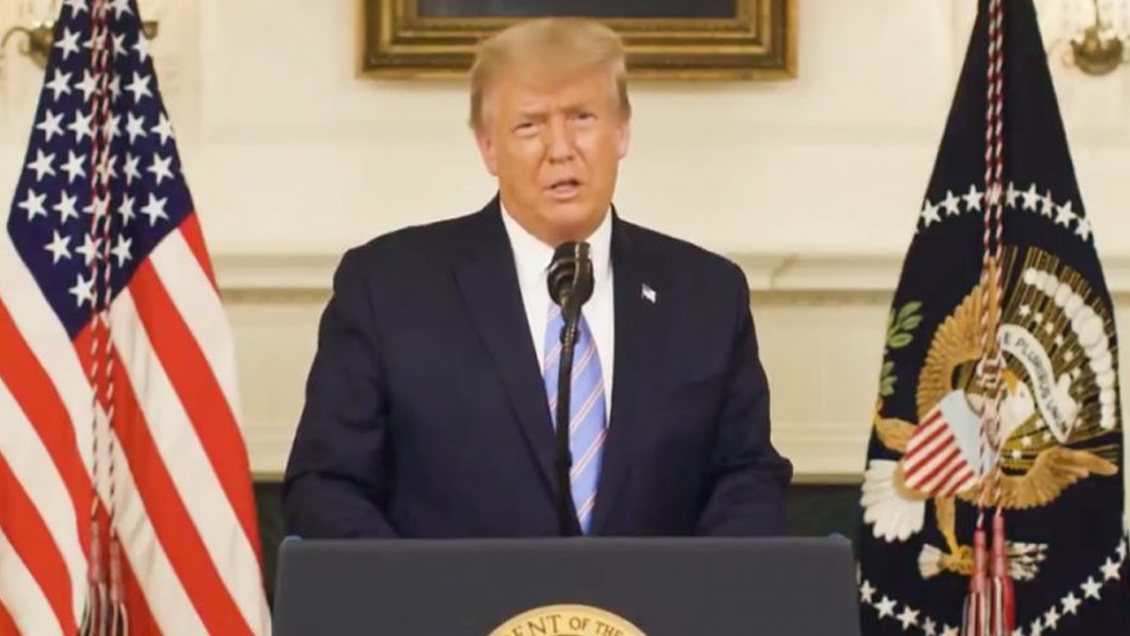 Trump reconoció su derrota y advirtió a sus seguidores que 