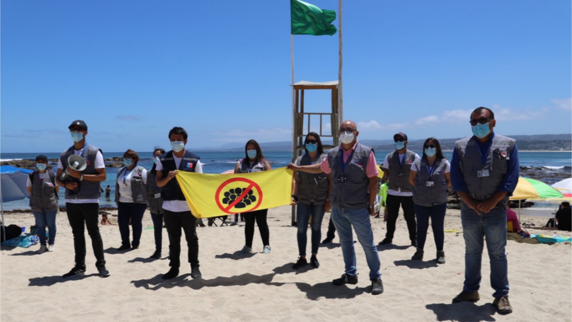 Intendente de Valparaíso inauguró banderas Covid para regular aforo de playas