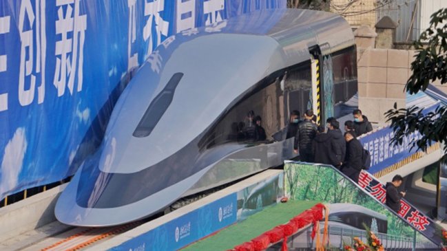 China presentó un prototipo de tren de levitación magnética ultrarápido