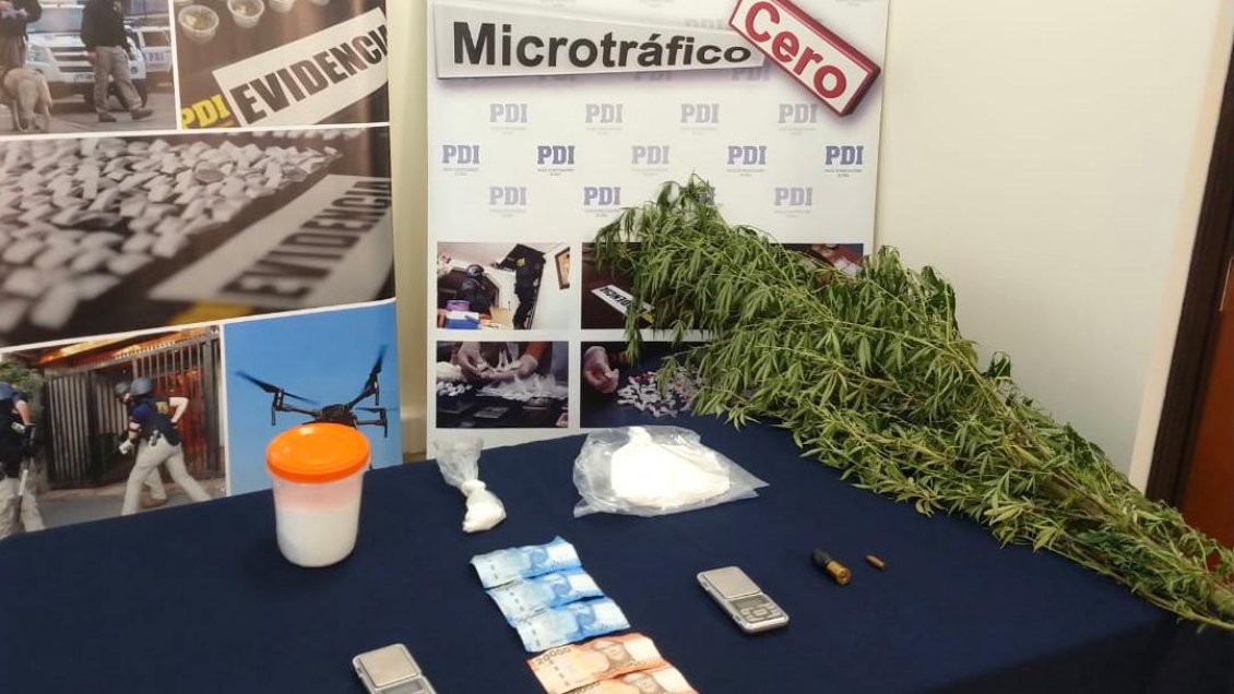 PDI incauta clorhidrato de cocaína avaluado en más de 20 millones de pesos en Las Cabras