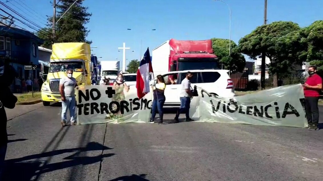 Temuco: Camioneros protestaron para exigir más seguridad en la macrozona sur