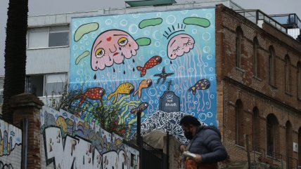   Contra los plásticos en el mar: Oceana pintó mural en Valparaíso junto a Mon Laferte 