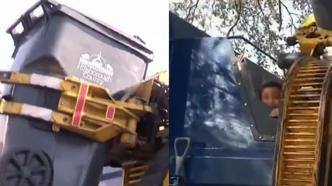 Un niño escondido en un contenedor de basura casi muere aplastado en EEUU