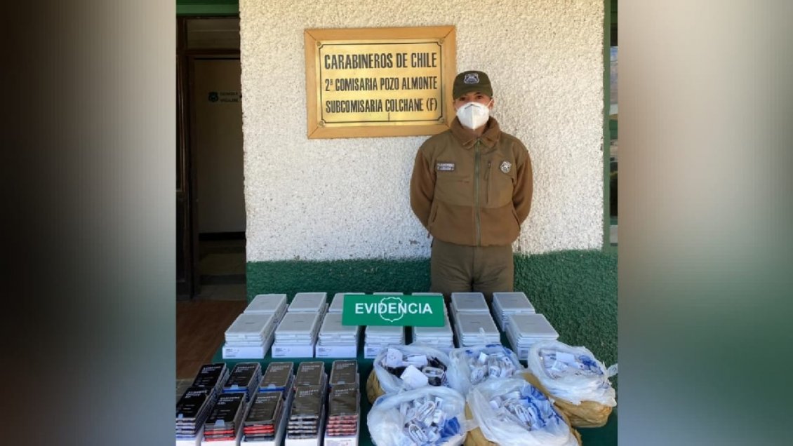 Sujetos fueron detenidos contrabandeando artículos tecnológicos en Colchane
