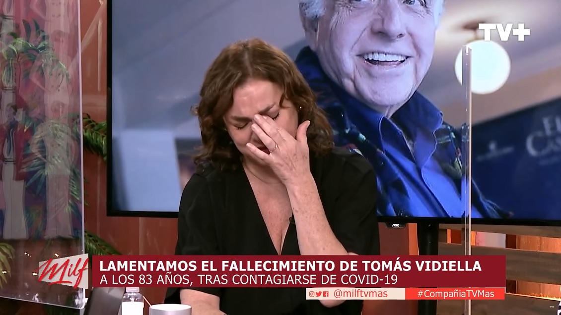 Berta Lasala se emocionó hasta las lágrimas al confirmar en directo la muerte de Tomás Vidiella