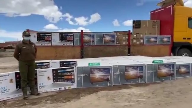 Frustran millonario contrabando de especies en Colchane: Más de 200 televisores incautados