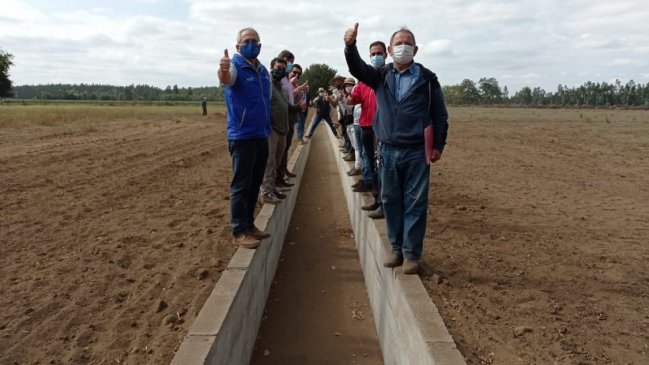 Avanzan obras de canal que llevará riego a 270 hectáreas del sistema Laja Diguillín