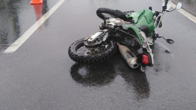 Motorista de Carabineros resultó con lesiones graves choque en Valparaíso