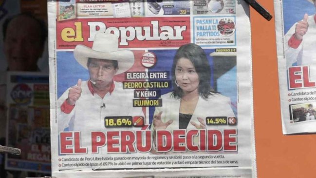 Perú elegirá a su próximo presidente entre Pedro Castillo y Keiko Fujimori el 6 de junio