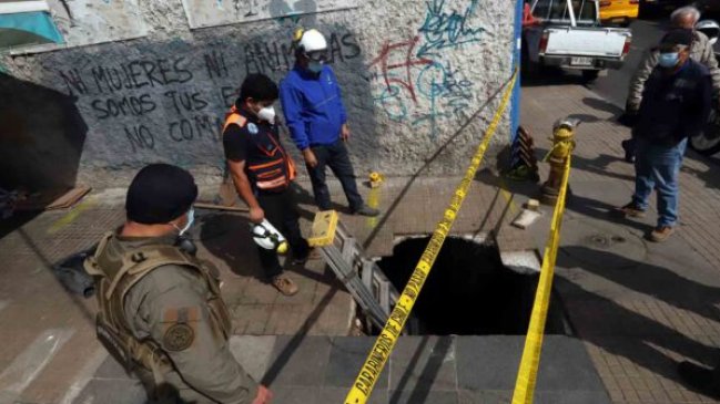 Túnel descubierto en San Antonio tras socavón conectaba con otro hallado años atrás