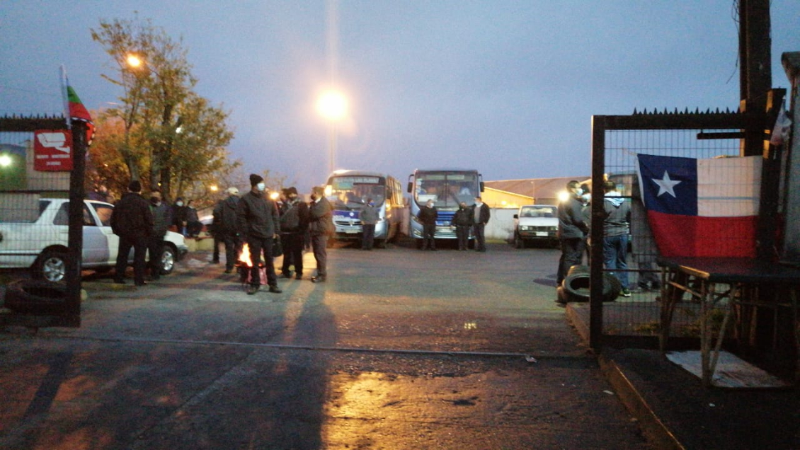 Flota más grande de buses de la provincia de Concepción paraliza sus funciones