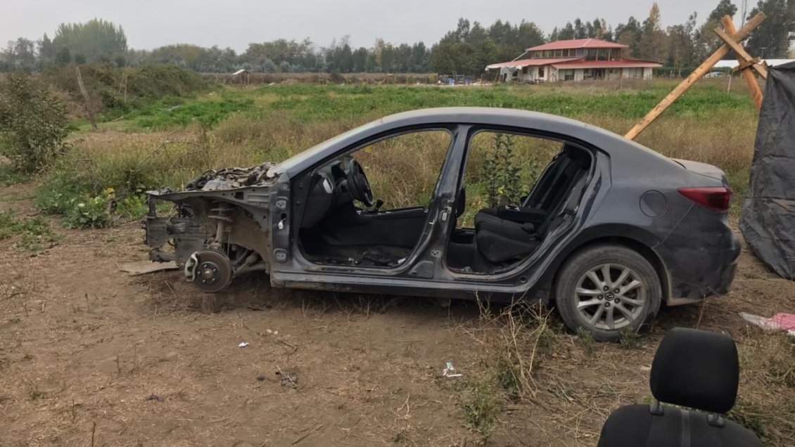 Vehículo robado en portonazo en Rancagua, fue encontrado en proceso de desmantelación
