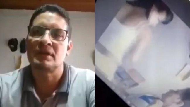 Profesor dejó la cámara encendida y lo grabaron en un acto íntimo en plena clase