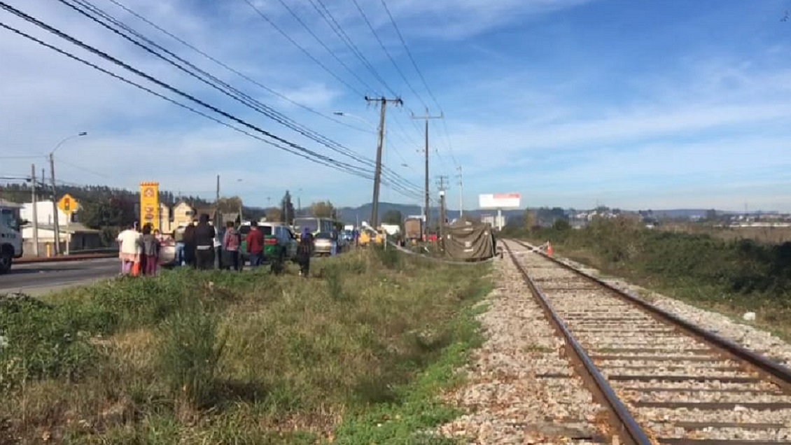 Cadáver apareció a un costado de la vía férrea entre Concepción y Penco