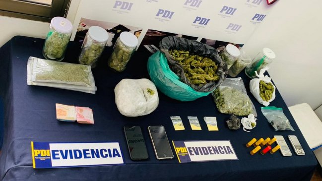 PDI detuvo a sospechoso de vender diversos tipos de droga en La Serena