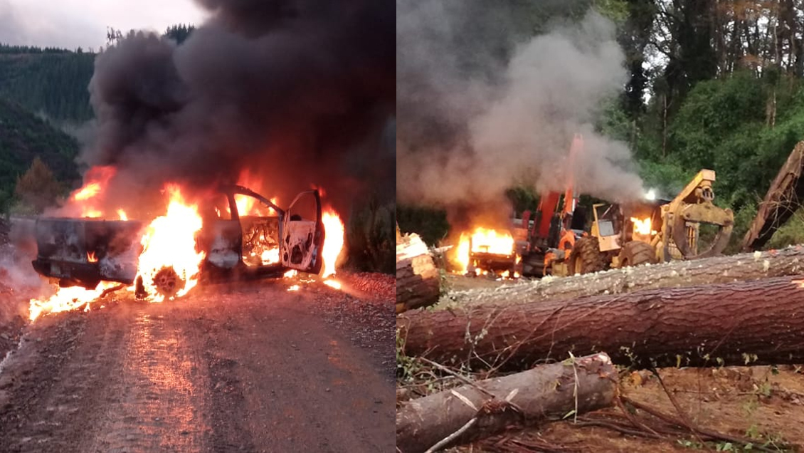 Dos fundos de la provincia de Cautín fueron blancos de nuevos ataques incendiarios en La Araucanía
