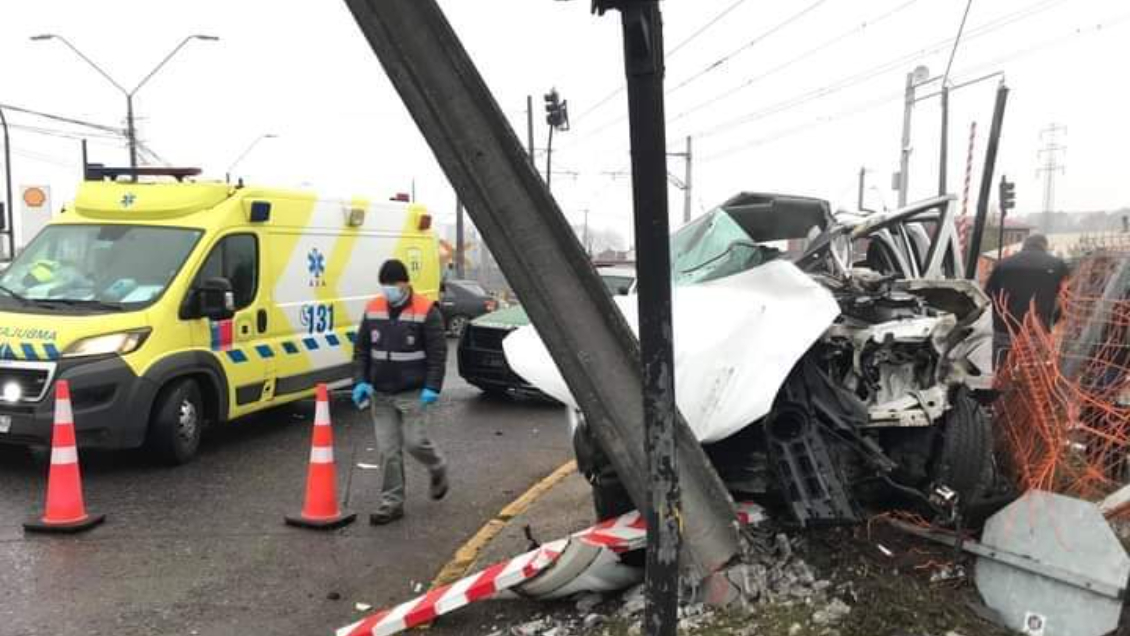 Accidente ferroviario en Coronel mantiene el Biotrén suspendido y causó cortes de luz