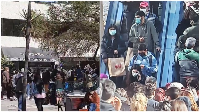 Reportan aglomeración y largas filas en el Costanera Center a un día de la cuarentena total