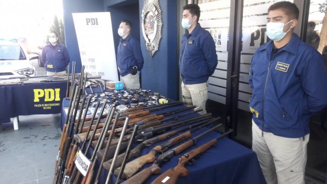 PDI recuperó más de 100 armas de fuego irregulares desde domicilios de Ñuble