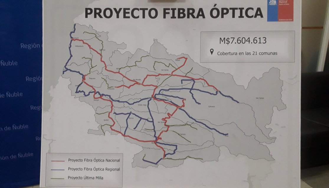Fibra óptica: Aprueban proyecto para conectar a 161 mil hogares de Ñuble
