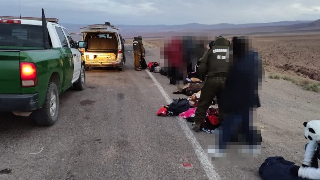 Carabineros detectó el ingreso de 18 inmigrantes ilegales en San Pedro de Atacama