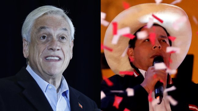  Piñera saludó a Castillo, presidente electo de Perú: 