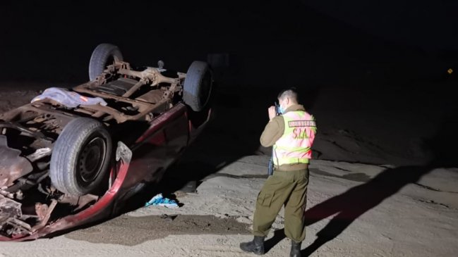 Conductor murió tras volcar su camioneta en Antofagasta