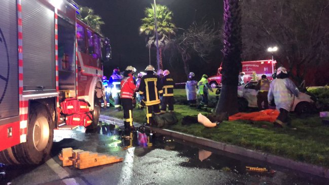 Accidente de tránsito dejó tres fallecidos y cuatro heridos en Talcahuano