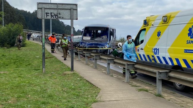 Taxibus protagonizó fatal accidente en Talcahuano