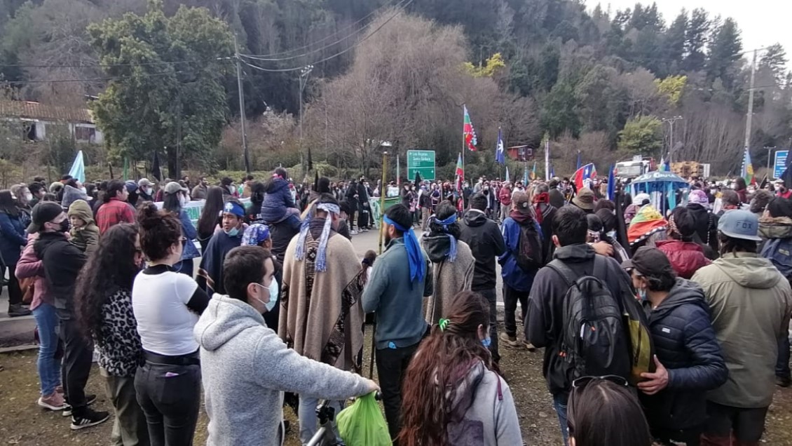 Multitud se manifestó en Santa Bárbara en contra de la construcción de central hidroeléctrica Rucalhue