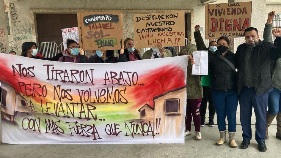 Familias recurren a la Justicia tras ser desalojadas de un campamento en Talcahuano