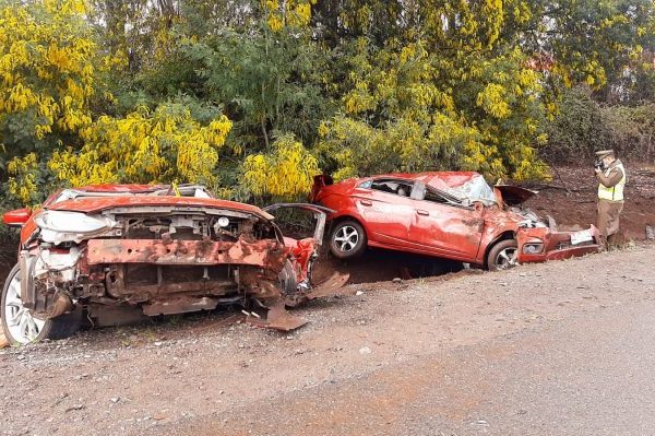 Un fallecido y tres heridos dejó accidente de tránsito en la ruta 5 Sur de Chillán