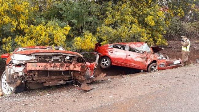 Un fallecido y tres heridos dejó accidente de tránsito en la ruta 5 Sur de Chillán