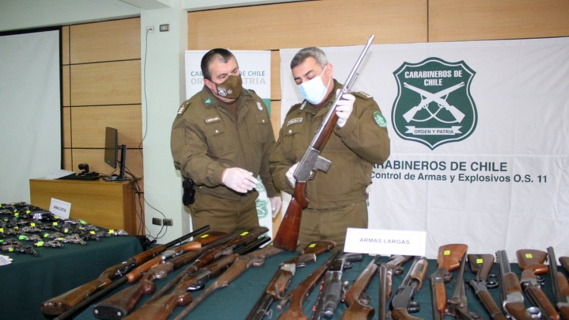 Carabineros de Temuco destruyó más de 250 armas de fuego