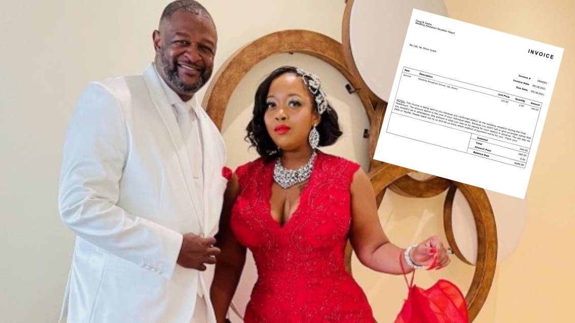 Matrimonio envió factura de 184 mil a invitados que no fueron a su boda