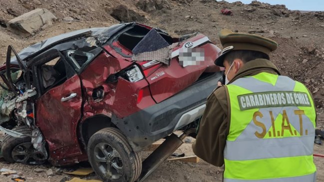 Hombre murió tras volcamiento de vehículo en Mejillones