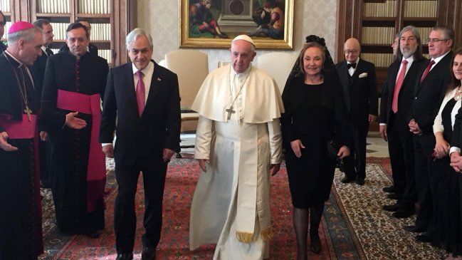   El papa recibirá a Piñera en el Vaticano el próximo jueves 