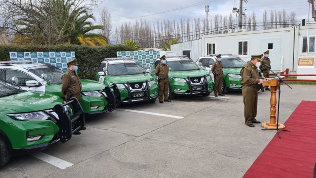 Entregan nuevos vehículos policiales a Carabineros de O'Higgins
