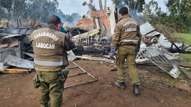 Incendio consumió por completo una escuela rural de La Araucanía
