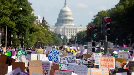   Miles de mujeres marcharon en Washington DC a favor del aborto 
