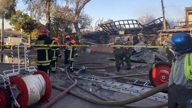 Joven de 19 años falleció en un incendio en la comuna de Pudahuel