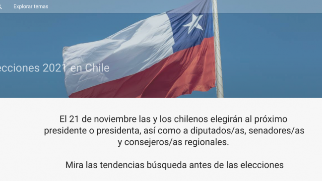  Google creó un especial de las elecciones presidenciales en Chile  