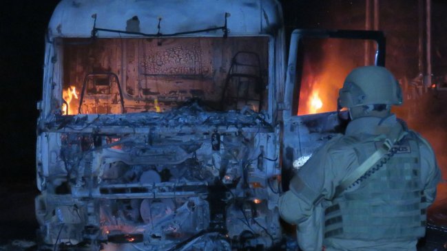Al menos ocho camiones fueron quemados en Victoria
