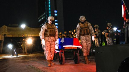   Militares rindieron honores a restos del 